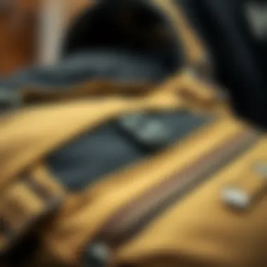 A close-up view of a durable belt bag showcasing materials