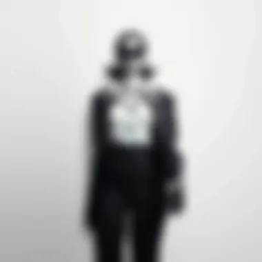 Chic Monochrome Elegance Elegant monochrome two-piece set displayed on a minimalist backdrop