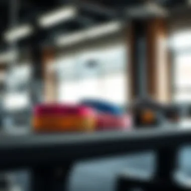 Diverse Sweat Band Styles Various styles of sweat bands displayed on a gym bench