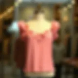 Elegant ruffle strap tank top displayed on a mannequin