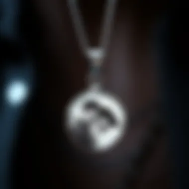 Close-up of a pendant with a personalized photo