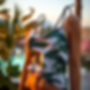 Sustainable Design in Splicing Tankini Sustainable fashion elements incorporated into splicing tankini design