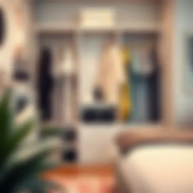 Chic display of personalized wardrobe organization