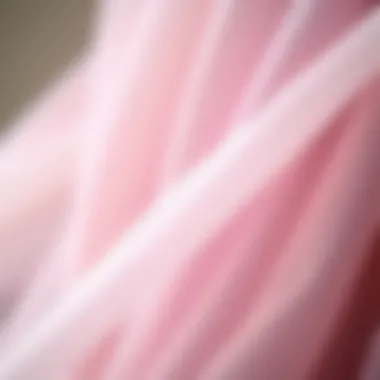 Close-up of chiffon fabric showcasing its breathability and texture