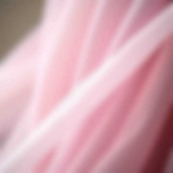 Close-up of chiffon fabric showcasing its breathability and texture