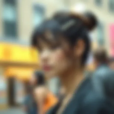 A stylish individual showcasing alligator clips in a trendy hairstyle