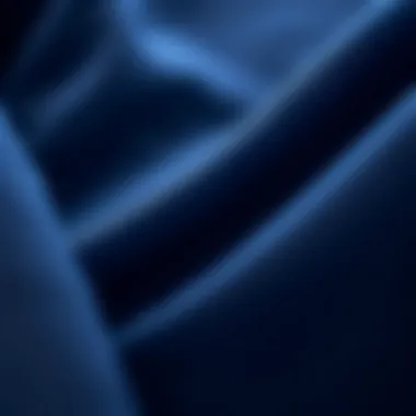 Close-up of sustainable fabric textures used for navy blouses