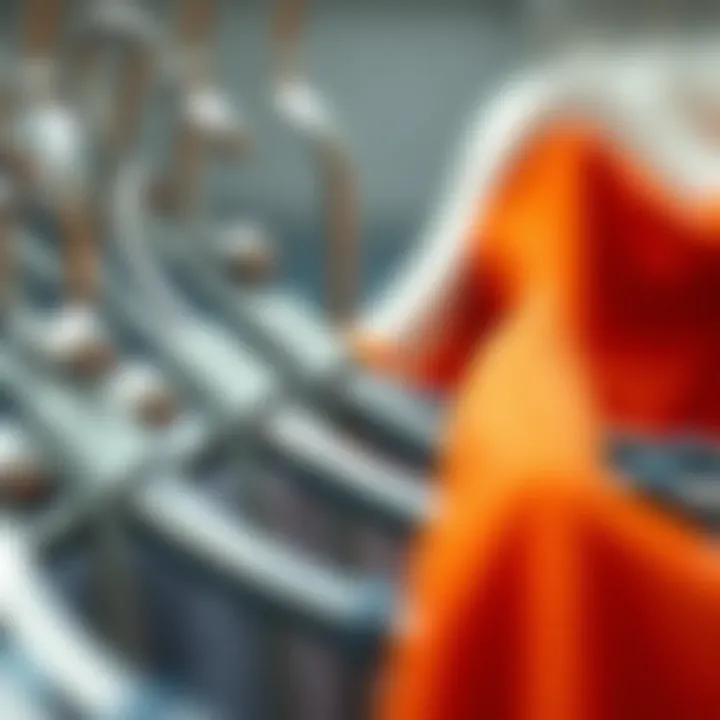 Material Quality and Composition Close-up of durable plastic material used in garment racks