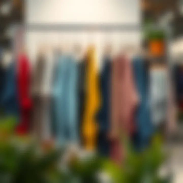 Aesthetic Appeal of Plastic Garment Racks Stylish plastic garment rack displaying an array of clothing