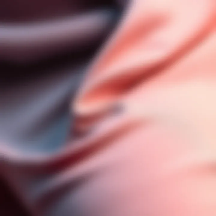 Close-up of soft plus size spandex fabric showcasing its stretch and texture