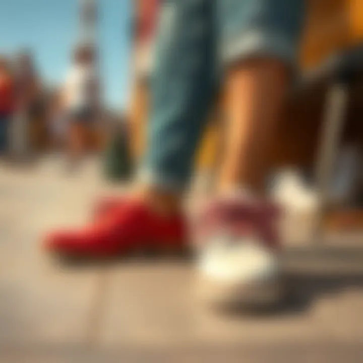 Elevating Casual Fashion with Ribbon Shoe Strings Stylishly adorned shoes featuring ribbon shoe strings in a casual setting