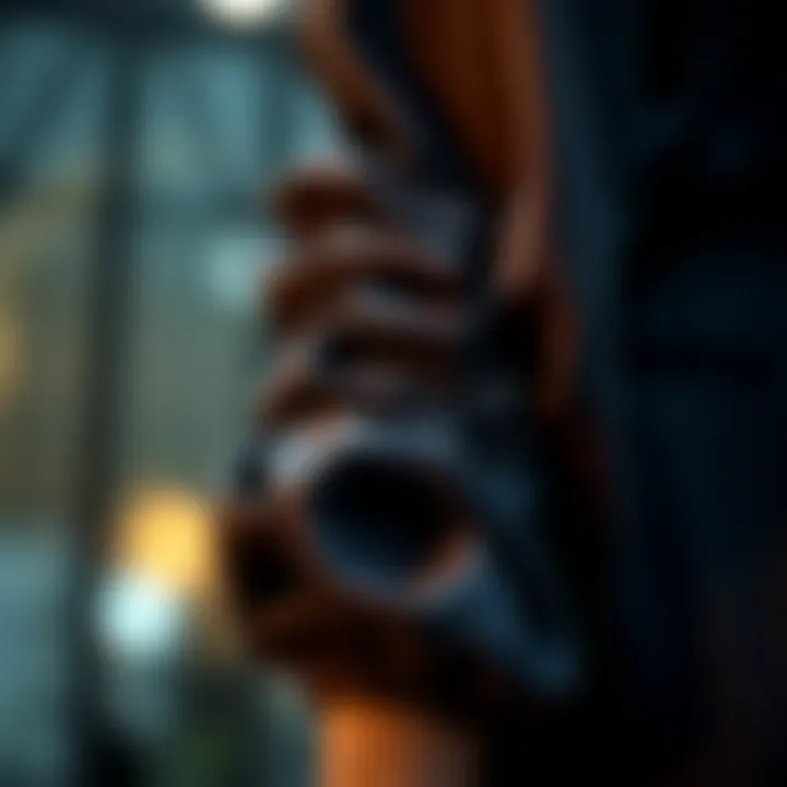 Close-up of ruched sleeve detailing on a jumpsuit