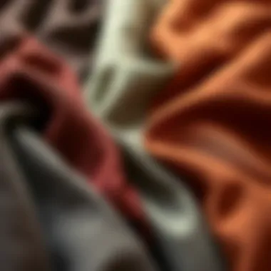 Variety of fabric swatches suitable for jumpsuits