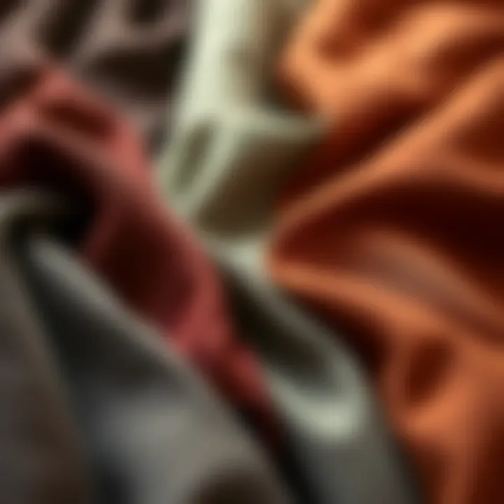 Variety of fabric swatches suitable for jumpsuits