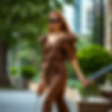 Stylish ruched sleeve jumpsuit paired with accessories