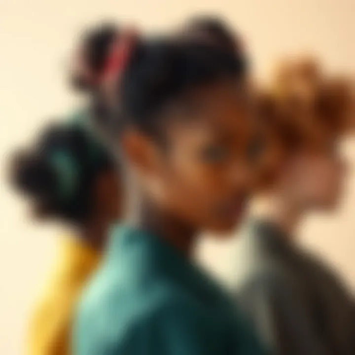 Stylish twist hair bands worn in various hairstyles