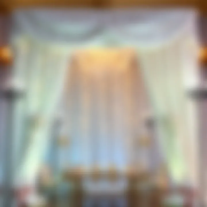 Customizable Drape Options Customizable drape backdrop options for unique weddings