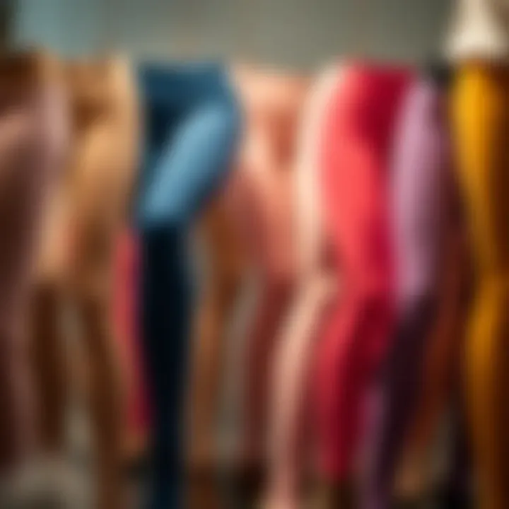 Collection of leggings in various colors and styles