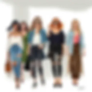 Different styling options for camis in casual outfits