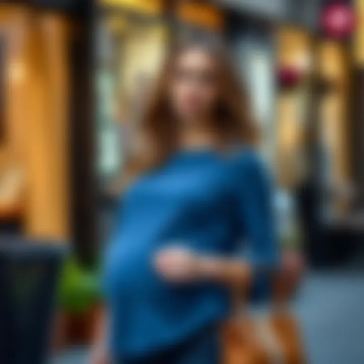 Versatile tulip hem nursing top paired with accessories