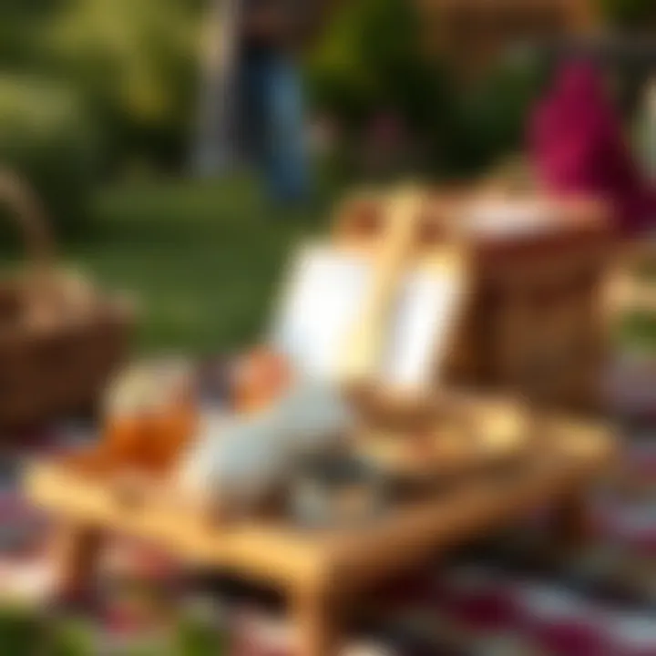 Maintenance tips displayed alongside picnic trays