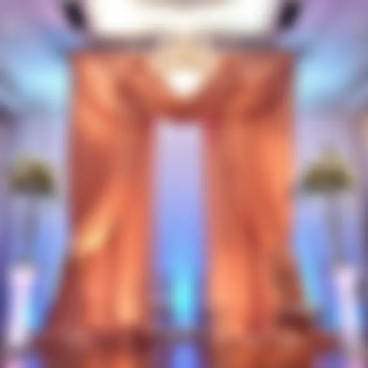 Personalized Drape Designs for Unique Weddings Customizable drape designs reflecting personal themes