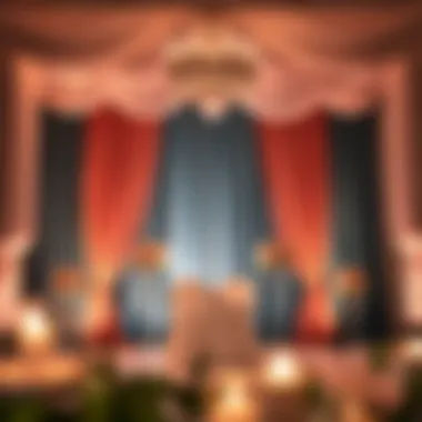 Sophisticated Wedding Drape Backdrop Elegant drape backdrop enhancing wedding decor