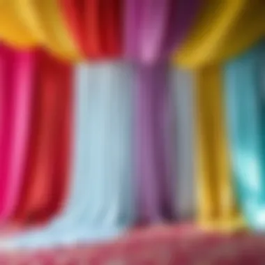 Colorful Drape Options for Weddings Vibrant color palette for drape backdrops