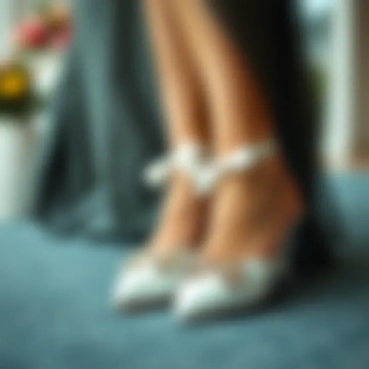 Trendy white bridesmaid slippers showcasing modern design