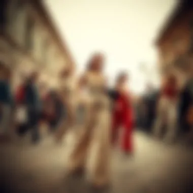 Historical development of wide leg woven pants