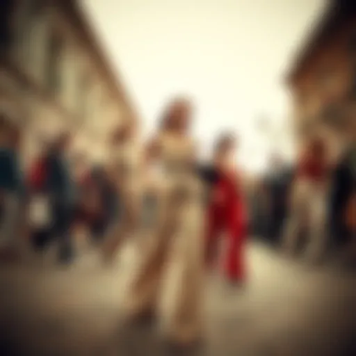 Historical development of wide leg woven pants