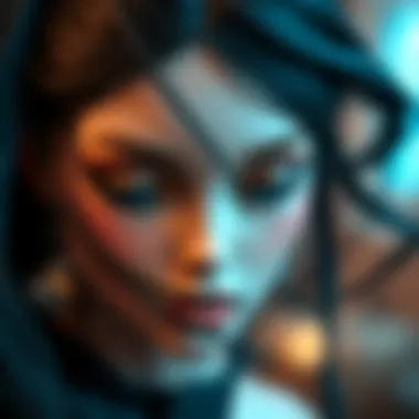 Color Blending Mastery Close-up of the color blending technique on a dark-rooted wig