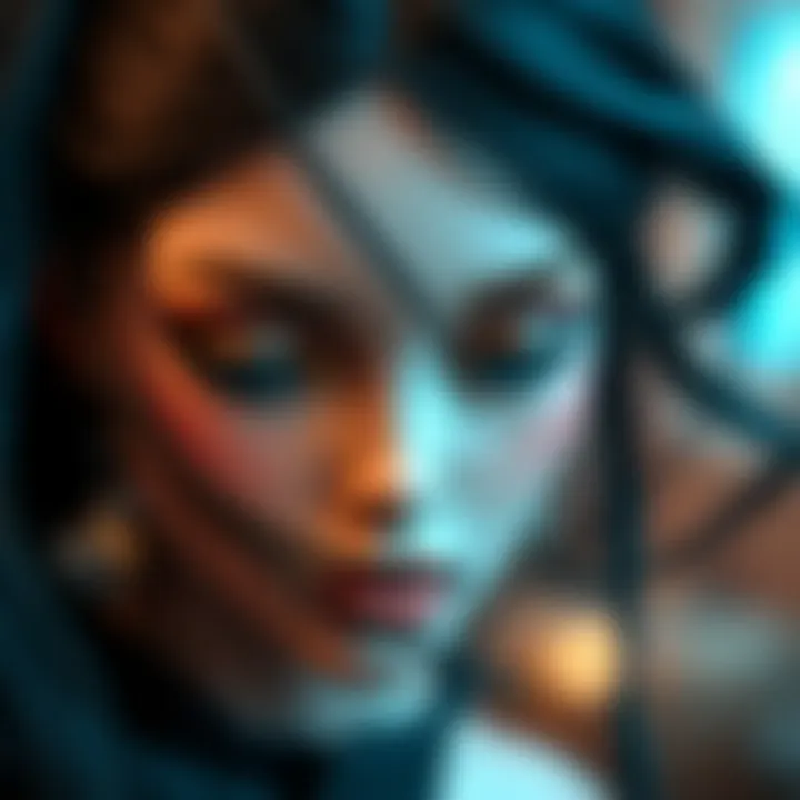 Color Blending Mastery Close-up of the color blending technique on a dark-rooted wig