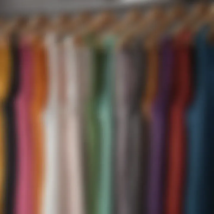 Elegant display of ribbed tank tops in various colors and patterns