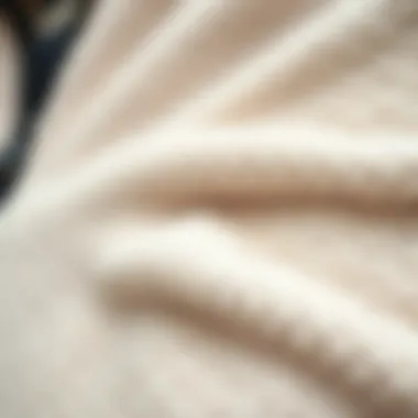 Close-up of fleece fabric showcasing texture and quality