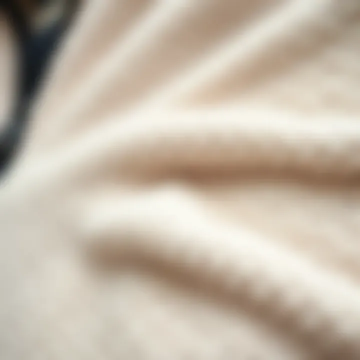 Close-up of fleece fabric showcasing texture and quality