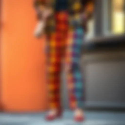 Chic Colorful Plaid Pants Chic plaid pants in a vibrant color palette