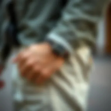 WWJD Bracelet in Casual Wear Man wearing WWJD bracelet in casual outfit