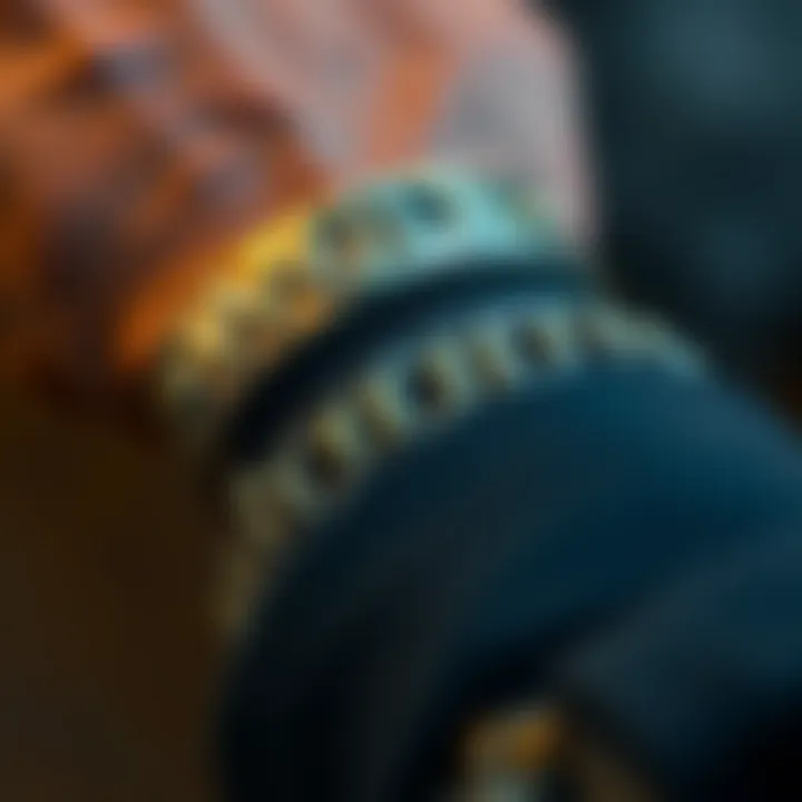 Unique Design Elements of WWJD Bracelet Close-up of WWJD bracelet showcasing unique design elements