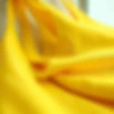 Textured Fabrics of Yellow Camisoles Close-up of fabric textures of yellow camisoles suitable for plus sizes