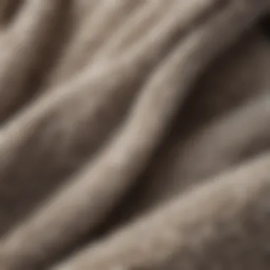 Close-up of fleece texture showcasing warmth