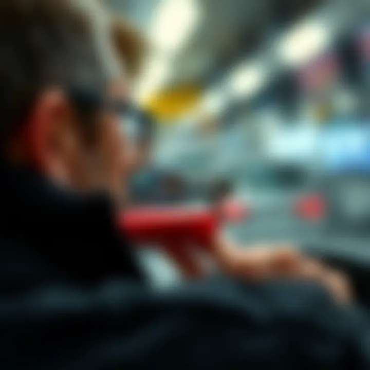 Compact and functional foldable eyeglass case in use