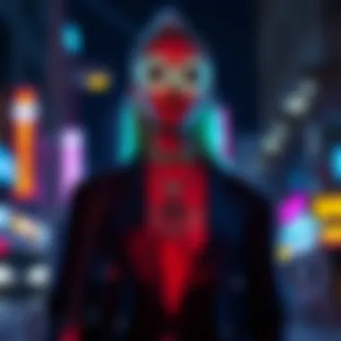 Stylish ensemble featuring glow in the dark accessories