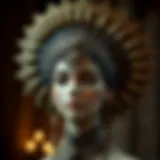 Historical Craftsmanship of Goddess Headpieces Intricately designed goddess headpiece showcasing historical craftsmanship