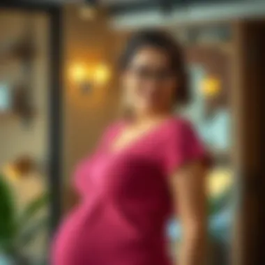 Nursing tops showcasing practical features