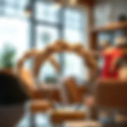 Elegant hair curling headband displayed in a stylish setting