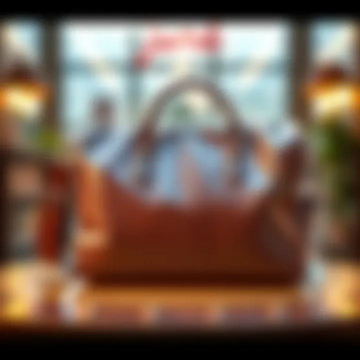 Well-maintained handbag protected by a clear dust cover