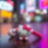 Charming Hello Kitty earbuds with a vibrant design