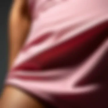 Close-up of fabric texture highlighting the quality and stretch of the material