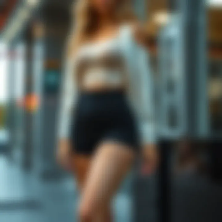 Fashionable outfit styled with high-waisted body shaper shorts for a trendy look